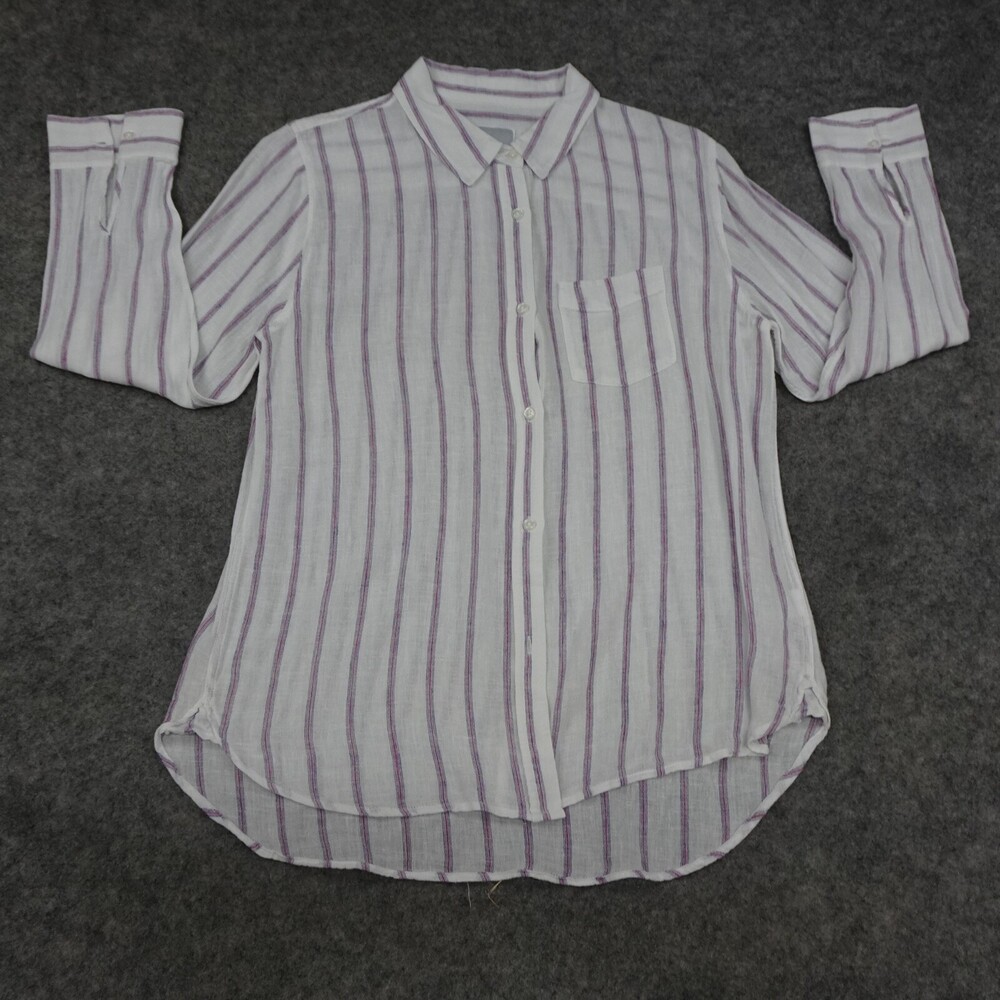 Rails Shirt Womens Small Button Up Striped White Lightweight Flowy
